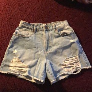 High Waisted Jean Shorts